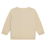 Carre'Ment Beau Cardigan Tinta Unita Scollo A V Beige Per Bambino