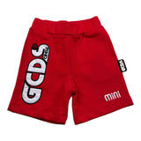 Gcds Bermuda Tuta Tinta Unita con Logo per Neonato 027942 ROSSO GCDS 