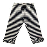 Monnalisa Leggins Fantasia A Righe per Neonata 31A414 BIANCO/BLU MONNALISA 