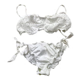 4Giveness Costume Tinta Unita 2Pz Fascia-Slip Bianco Per Bambina