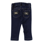 ELISABETTA FRANCHI jeans tinta unita con elstico in vita Blu per Neonata EGPA052 BLU ELISABETTA FRANCHI 