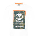 Timberland T-Shirt Girocollo Tinta Unita con Stampa per Bambino T60427 BIANCO TIMBERLAND 