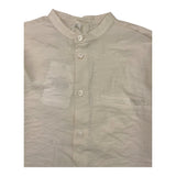 Lalalu' Camicia Tinta Unita Con Collo Coreano Beige Per Bambino