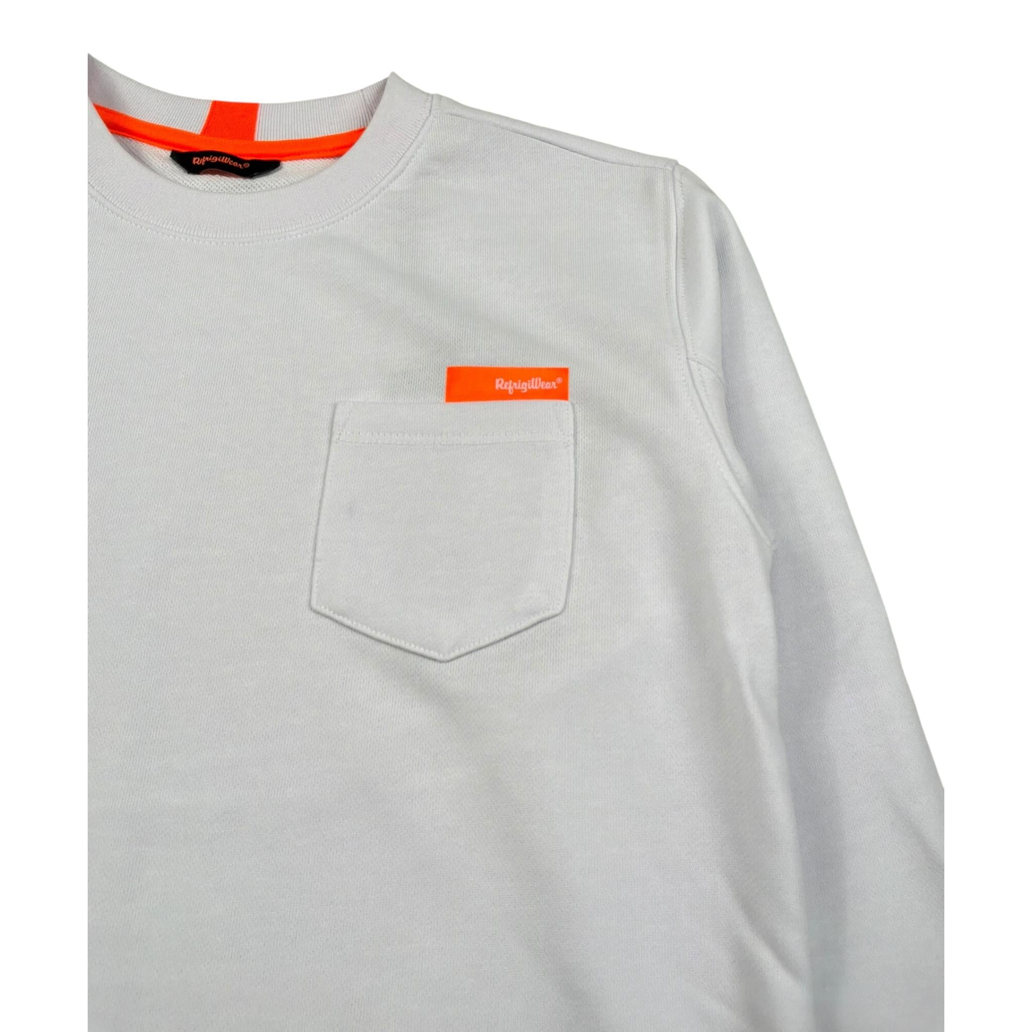 Refrigiwear Felpa Chiusa Girocollo Tinta Unita per Bambino RW456 BIANCO REFRIGIWEAR 