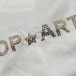 Shopart Top Tinta Unita con Stampa Brillantini per Bambina SAJKS000403 BIANCO SHOPART 