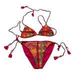 F**K Costume 2 Pezzi Triangolo-Slip Tinta Unita  per Bambina FJ22 BORDEAUX F**K 