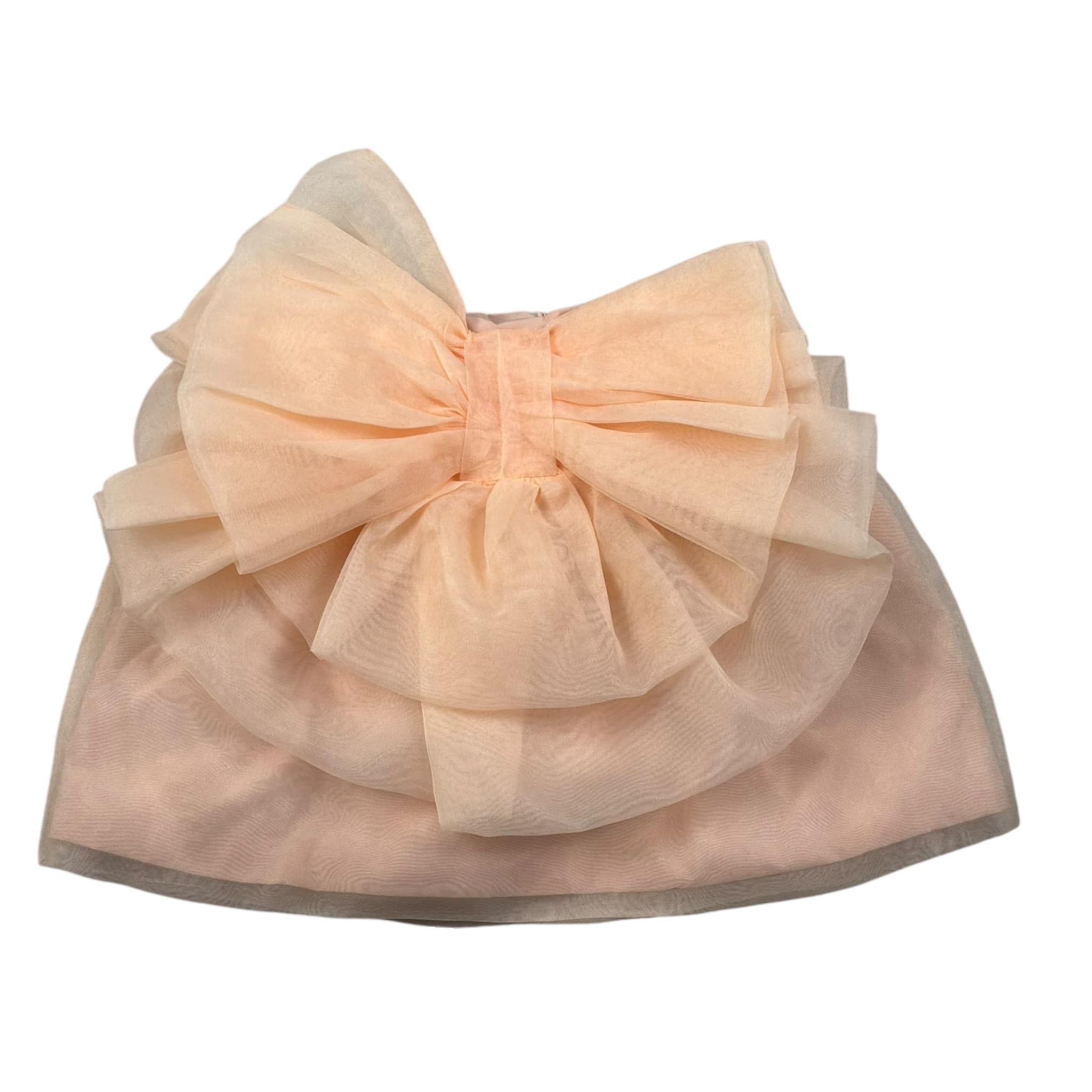 Miss Grant Gonna tinta unita Cn Fiocco Pesca per Bambina MG1286JX PESCA MISS GRANT 