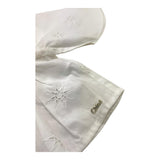 Chloe' Camicia Tinta Unita Traforata per Neonata C20020 BIANCO CHLOE' 