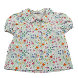 Ilfarobimbi Camicia Mezza Manica tinta unita Fantasia Floreale Bianco per Bambina IFB40105 BIANCO ILFAROBIMBI 
