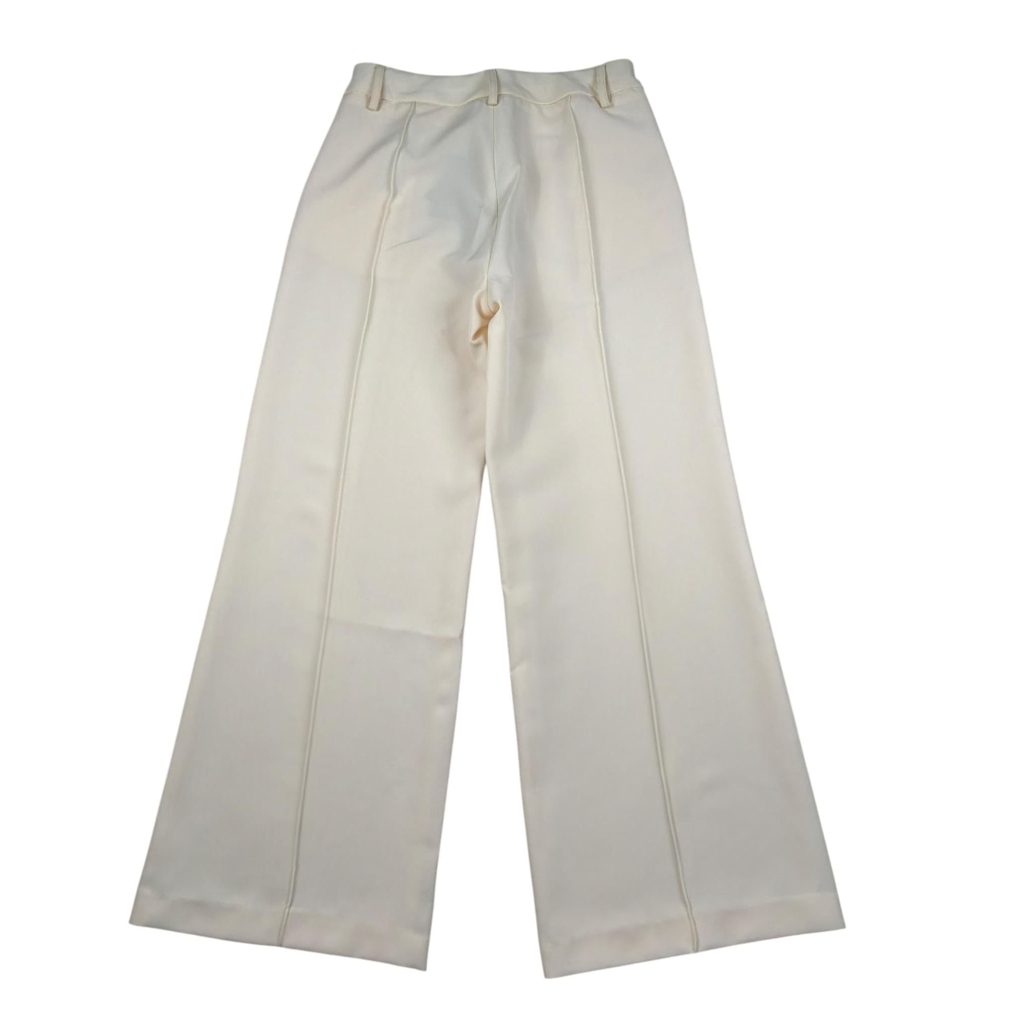 Fun & Fun Pantalone Tinta Unita Mdello Palazzo per Bambina FCJPT01128 PANNA FUN & FUN 