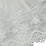 Barcellino Pagliaccetto Tinta Unita con Ricami per Neonata 110601 BIANCO BARCELLINO 