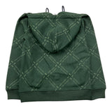 TRUSSARDI felpa con zip e cappuccio tinta unita cn stampe logo Verde per Bambino TBA25093FE VERDE TRUSSARDI 