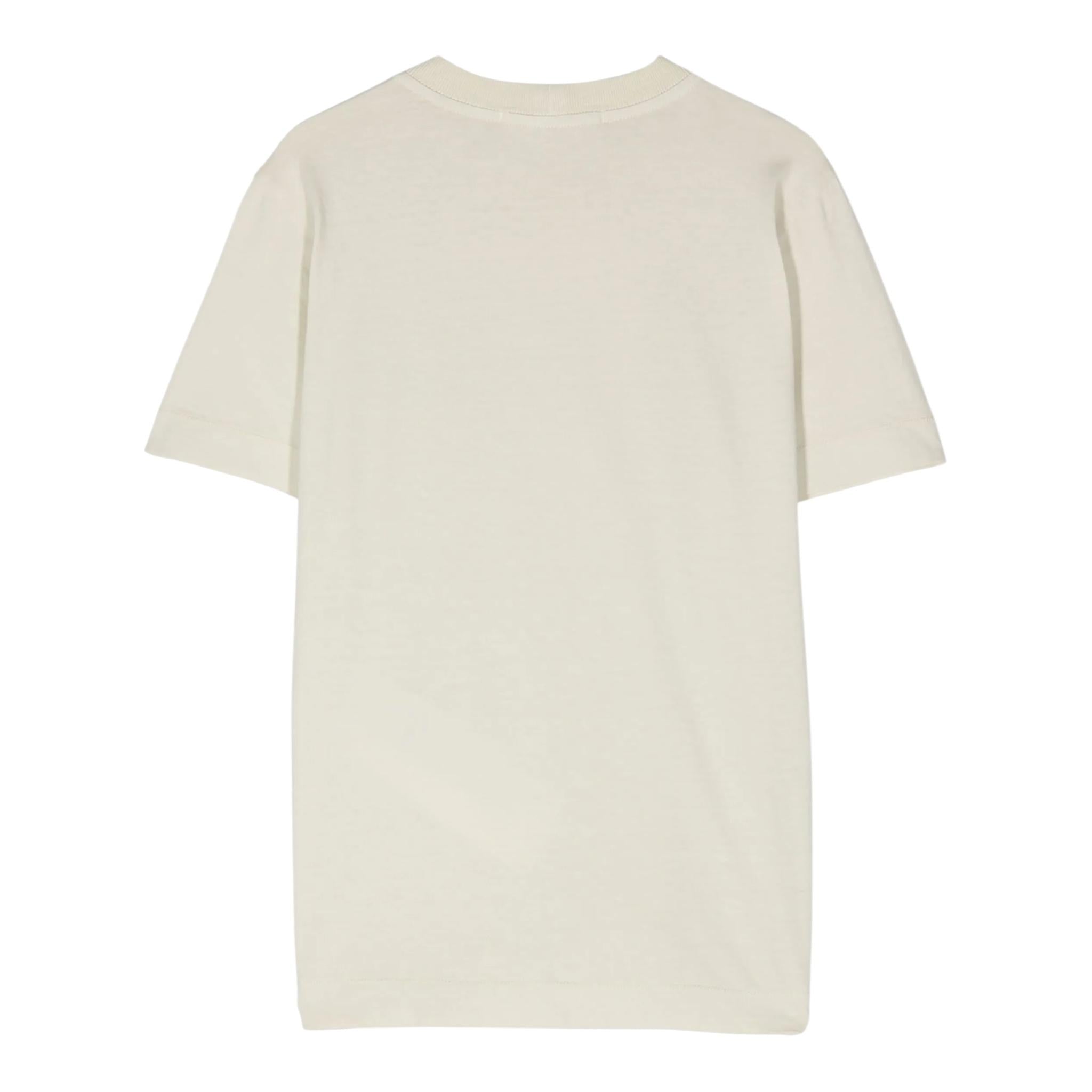 Stone Island T-Shirt Girocollo Tinta Unita con Logo per Bambino K1S162100002 SABBIA STONE ISLAND 