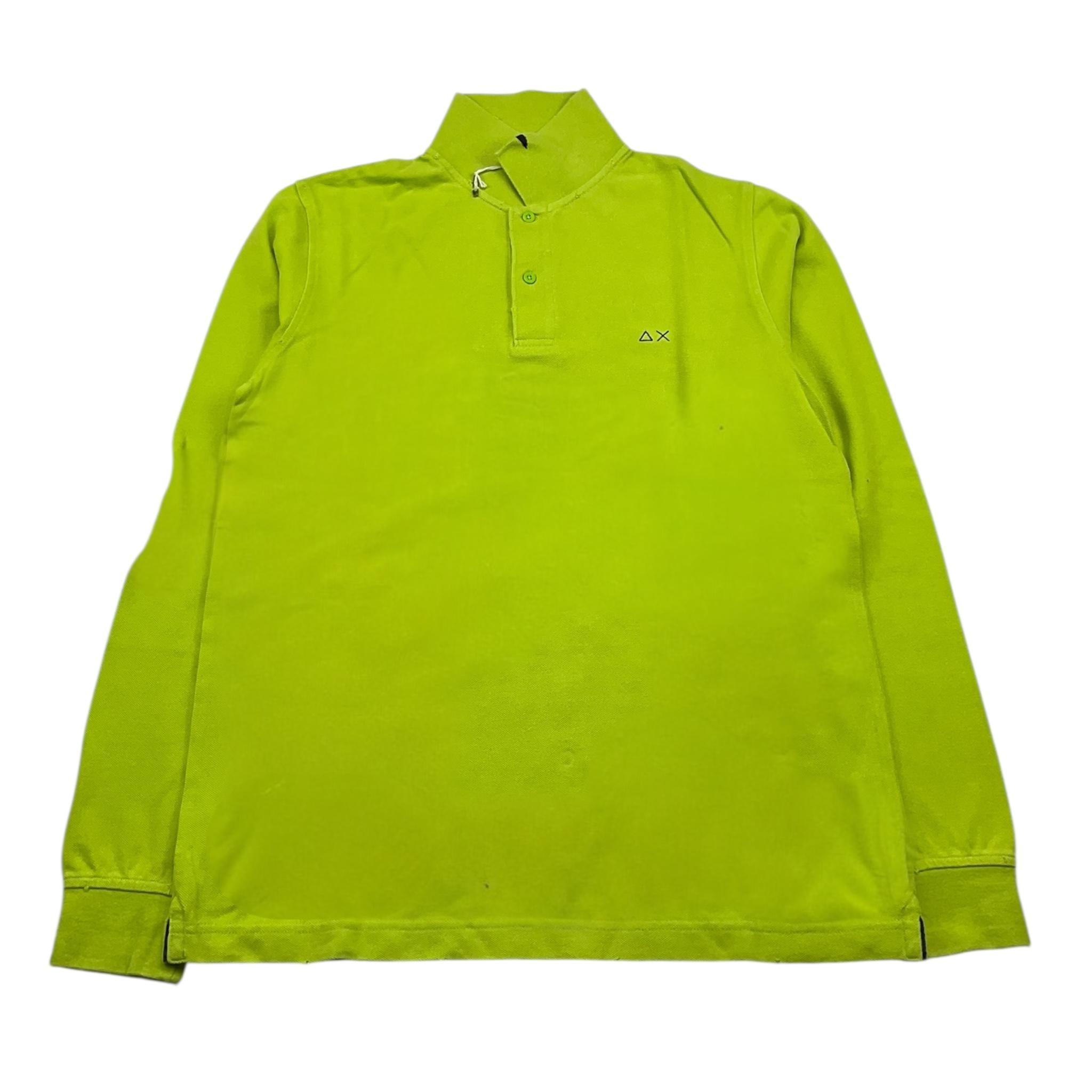 SUN68 polo manica lunga tinta unita Verde per Bambino A40301 VERDE SUN68 