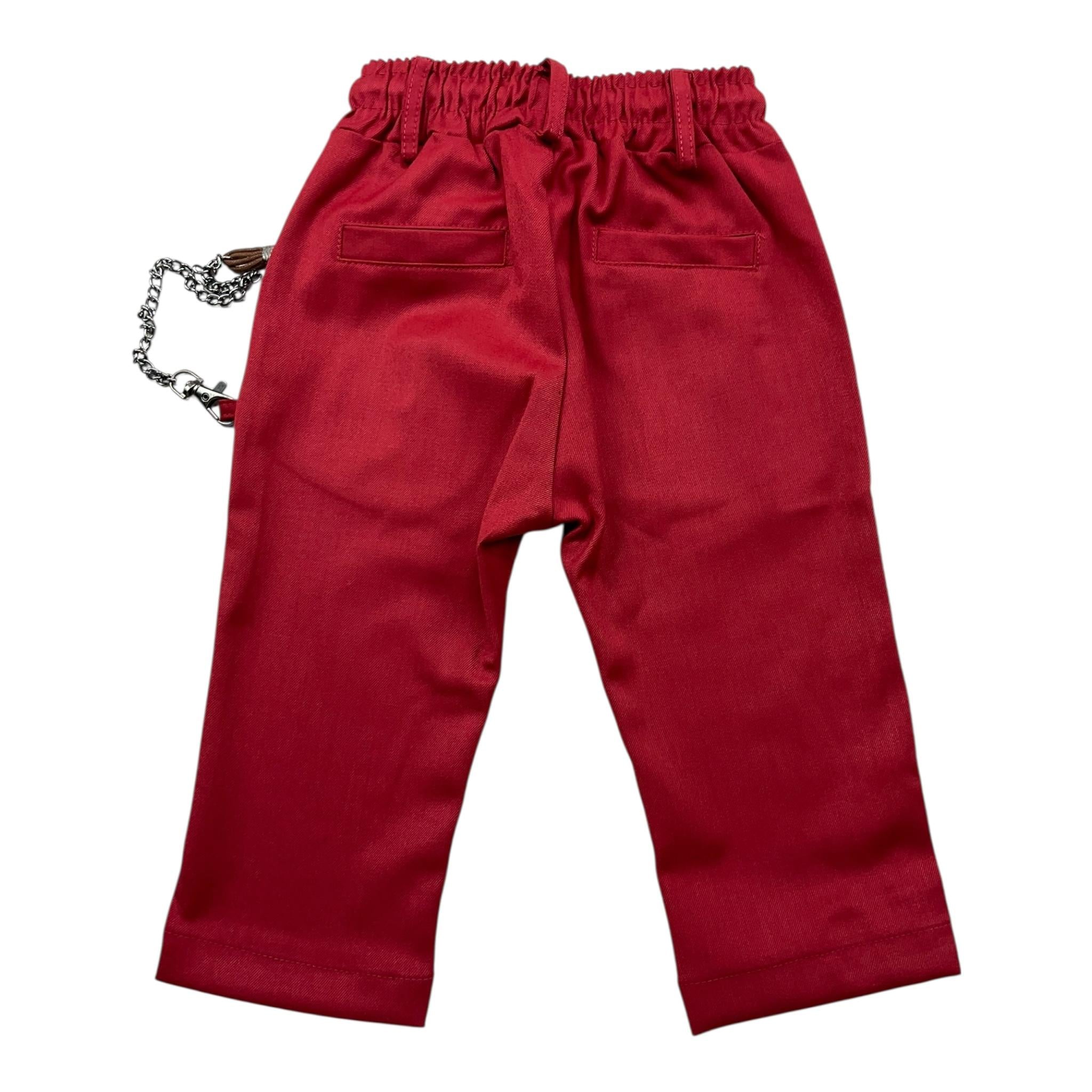 NEVER TOO pantalone tinta unita con elastico in vita Rosso per Neonato NT2203NX ROSSO NEVER TOO 