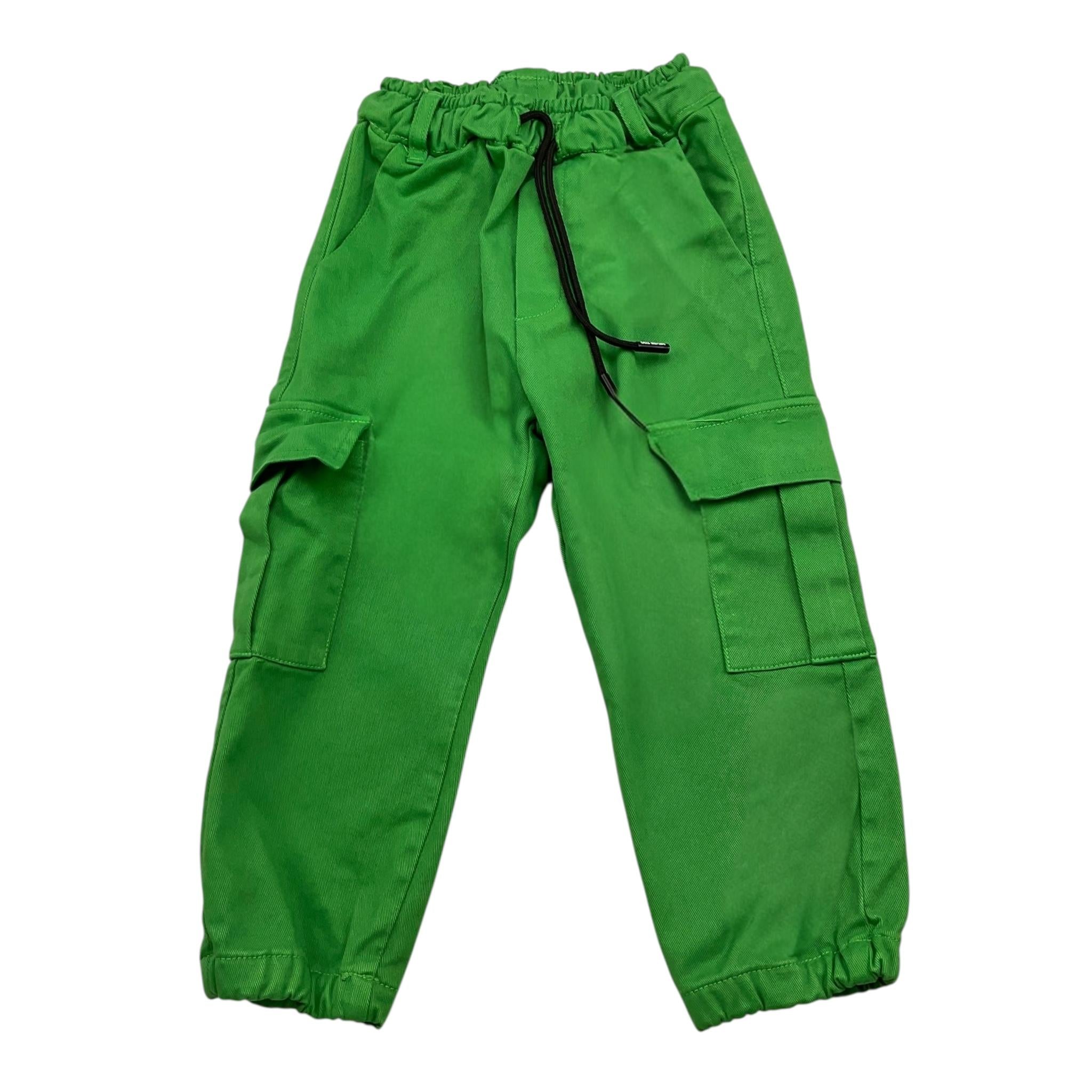 NEVER TOO pantalone modello cargo tinta unita Verde per Bambino NT2168B VERDE NEVER TOO 
