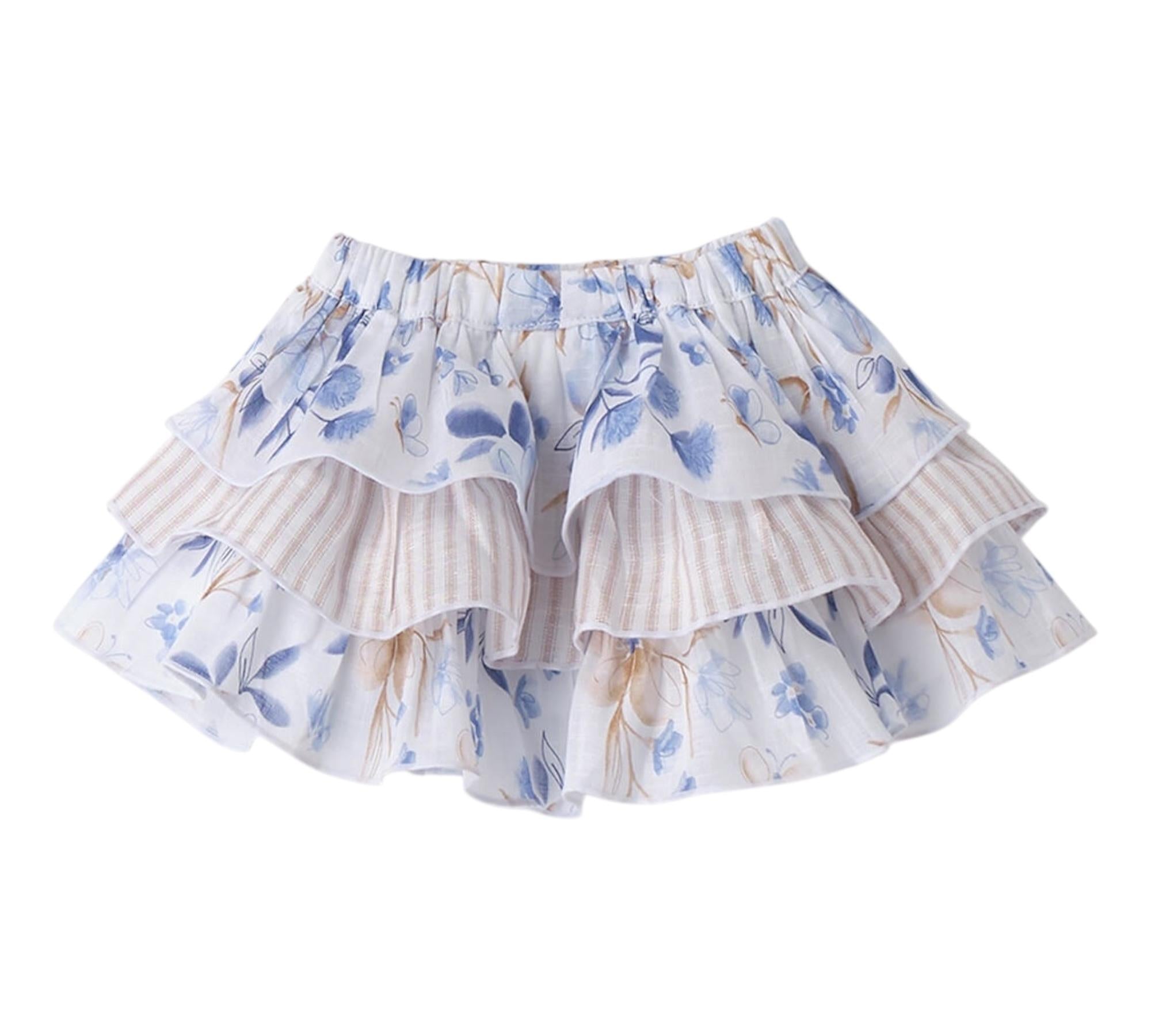 Minibanda Gonna Tinta Unita con Balze per Neonata 3B740 BIANCO MINIBANDA 