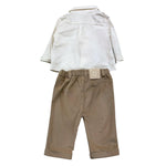 MAYORAL completo 3 pezzi camicia con finto gilet-pantalone-papillon Beige per Neonato 2527 BEIGE MAYORAL 