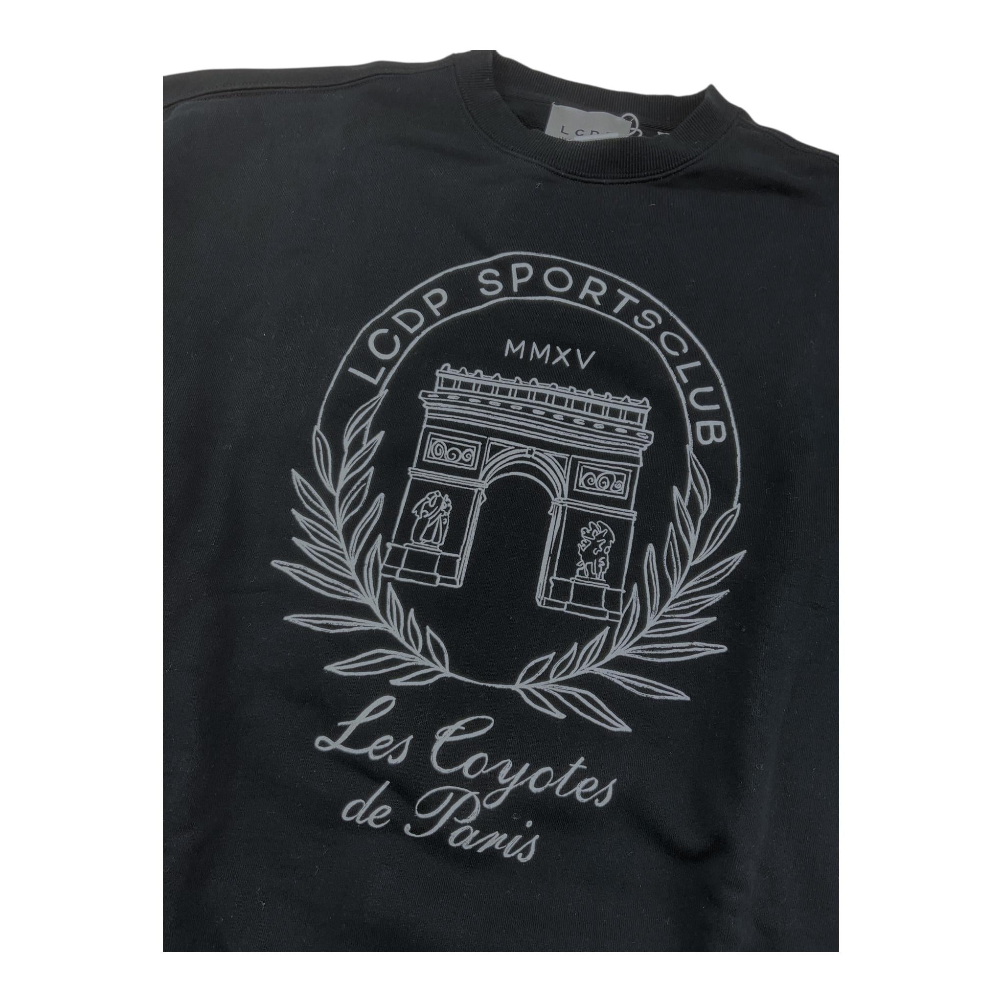 LES COYOTES DE PARIS felpa chiusa girocollo tinta unitacon logo Nero per Bambino 12221101 NERO LES COYOTES DE PARIS 