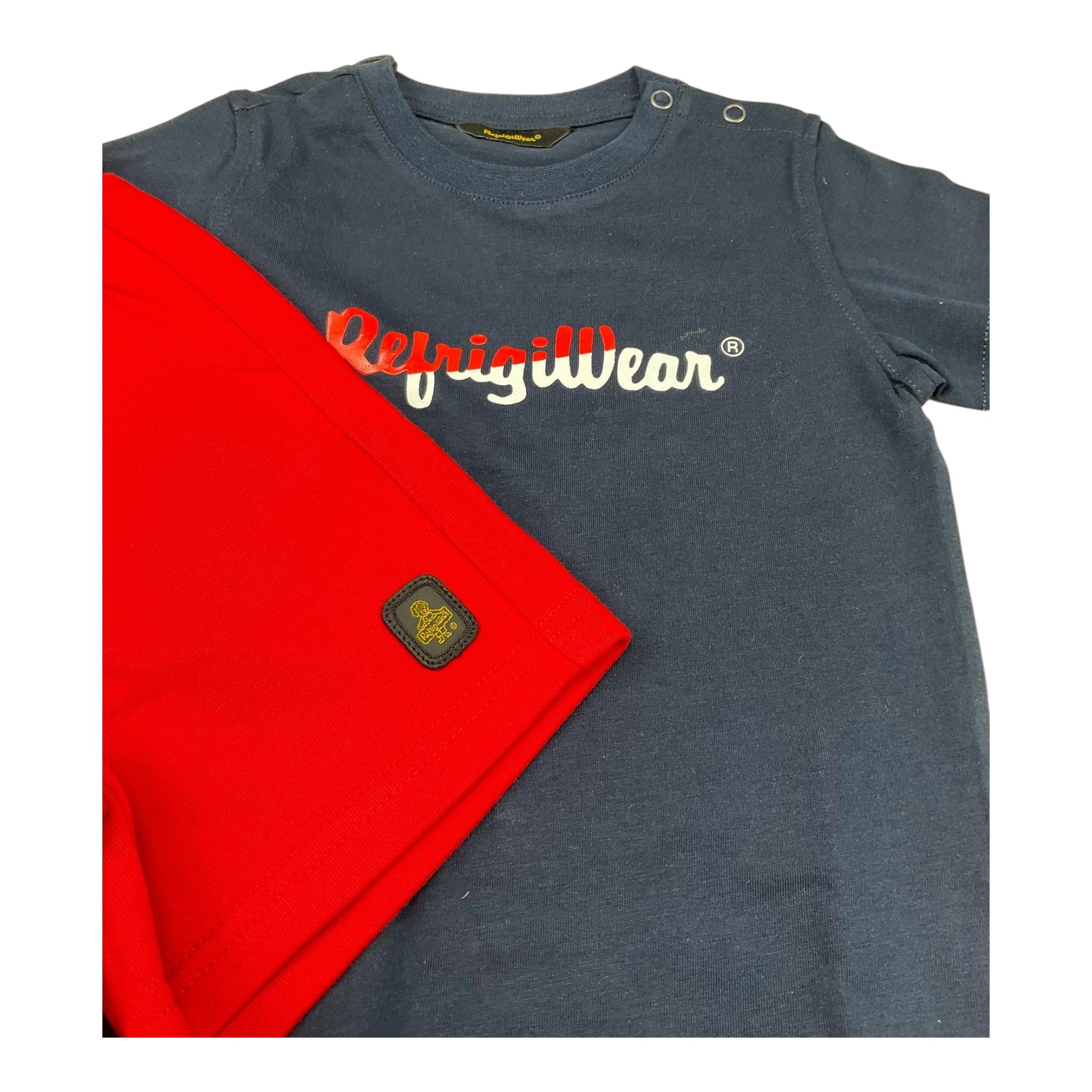 Refrigiwear Completo 2 Pezzi T-Shirt-Bermuda per Neonato 208DRMNS25 BLU/ROSSO REFRIGIWEAR 