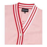 EMPORIO ARMANI gilet tinta unita scollo a v con ricami in contrasto Rosa per Bambina 6R4M52 ROSA EMPORIO ARMANI 