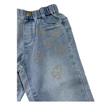 LIU JO jeans tinta unita modello zampa Azzurro per Neonata KF4019N AZZURRO LIU JO 