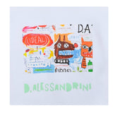 Daniele Alessandrini T-Shirt Girocollo Tinta Unita con Stamapa  Bianco per Neonato