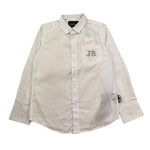 John Richmond Camicia Manica Lunga Tinta Unita con Logo per Bambino RBP25095CA BIANCO JOHN RICHMOND 