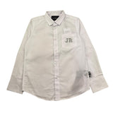 John Richmond Camicia Manica Lunga Tinta Unita con Logo per Bambino RBP25095CA BIANCO JOHN RICHMOND 