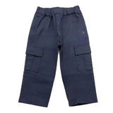 Dondup Pantalone Tinta Unita Con Tasconi E Elastico In Vita Blu Per Neonato