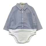EMC camicia modello body tinta unita con fantasia a righe Bianco per Neonato AF0159 BIANCO EMC 
