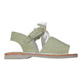 Qkis Sandalo tinta unita con Brillantini Verde per Bambina IT1010 VERDE QKIS 