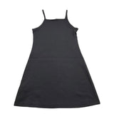 Calvin Klein Abito Tinta Unita A Bretelle con Logo per Bambina IG0IG02909 NERO CALVIN KLEIN 