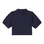 Il Gufo Polo Mezza Manica Tinta Unita Modello Crop per Bambina P25PC095MF032 BLU IL GUFO 