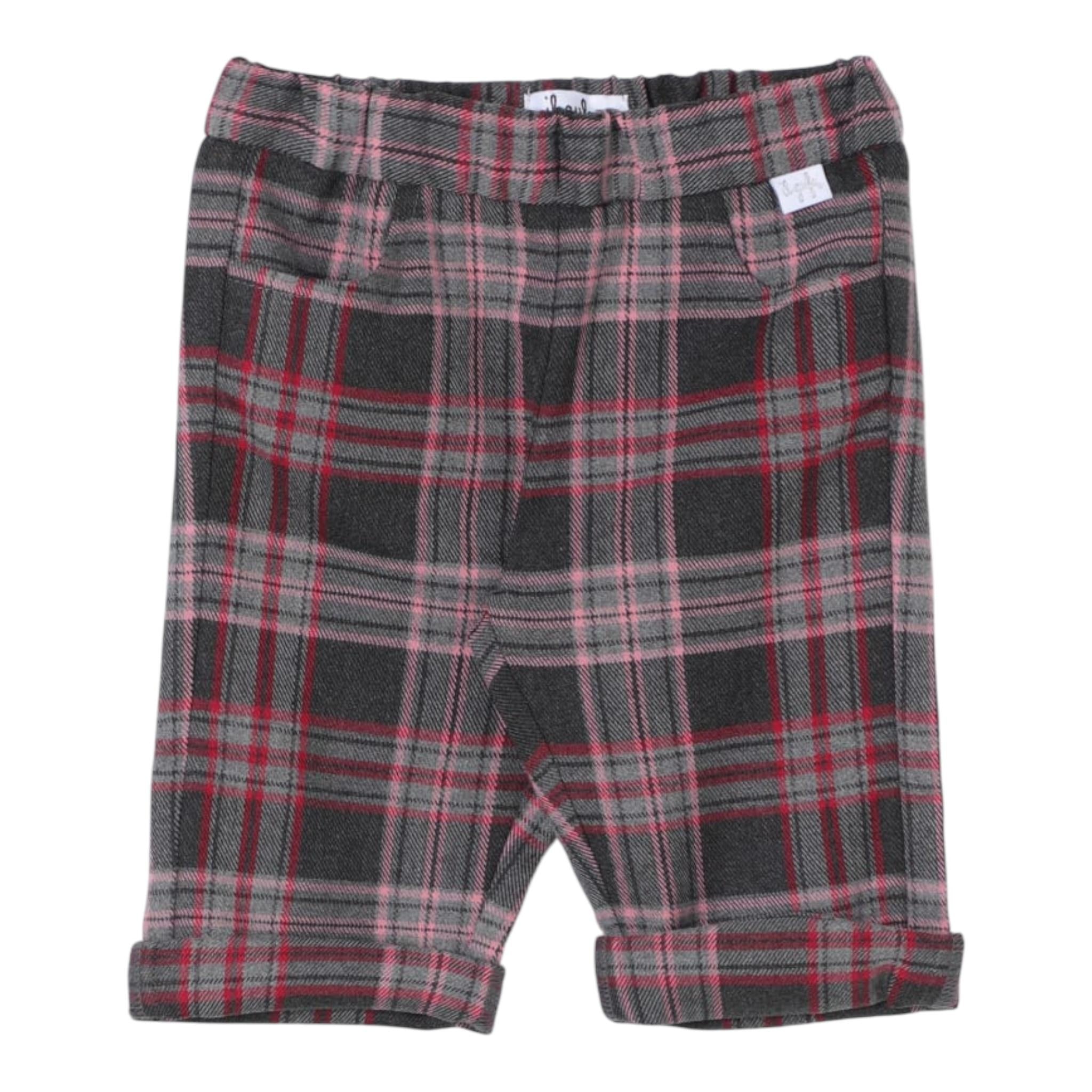 IL GUFO pantalone fantasia quadri con elastico in vita Grigio per Neonata A24PL376W3067 GRIGIO IL GUFO 