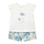 Mayoral Completo 2 Pezzi T-Shirt-Shorts per Neonata 1237 BIANCO MAYORAL 