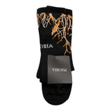 Phobia Archive Calzino Tinta Unita Con Stampa Fulmini Nero Per Bambino