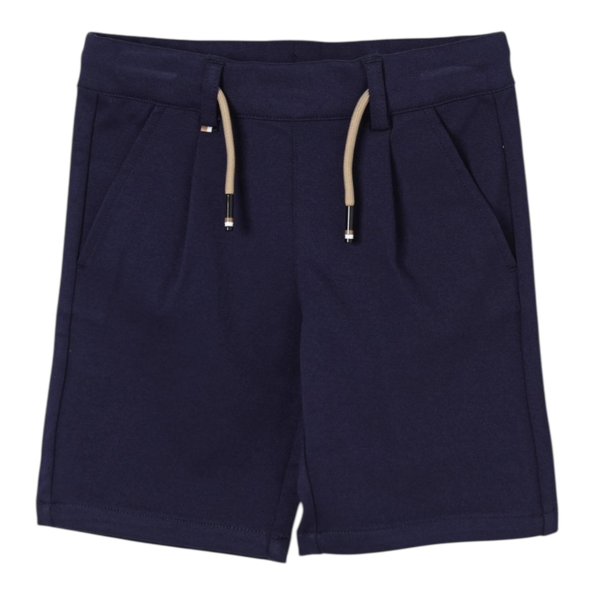 Boss Bermuda Tinta Unita con Elastico In Vita per Neonato J52084 BLU BOSS 