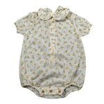 Wedoble Pagliaccetti Tinta Unita con Fantasia Floreale per Neonata V2507716E PANNA WEDOBLE 