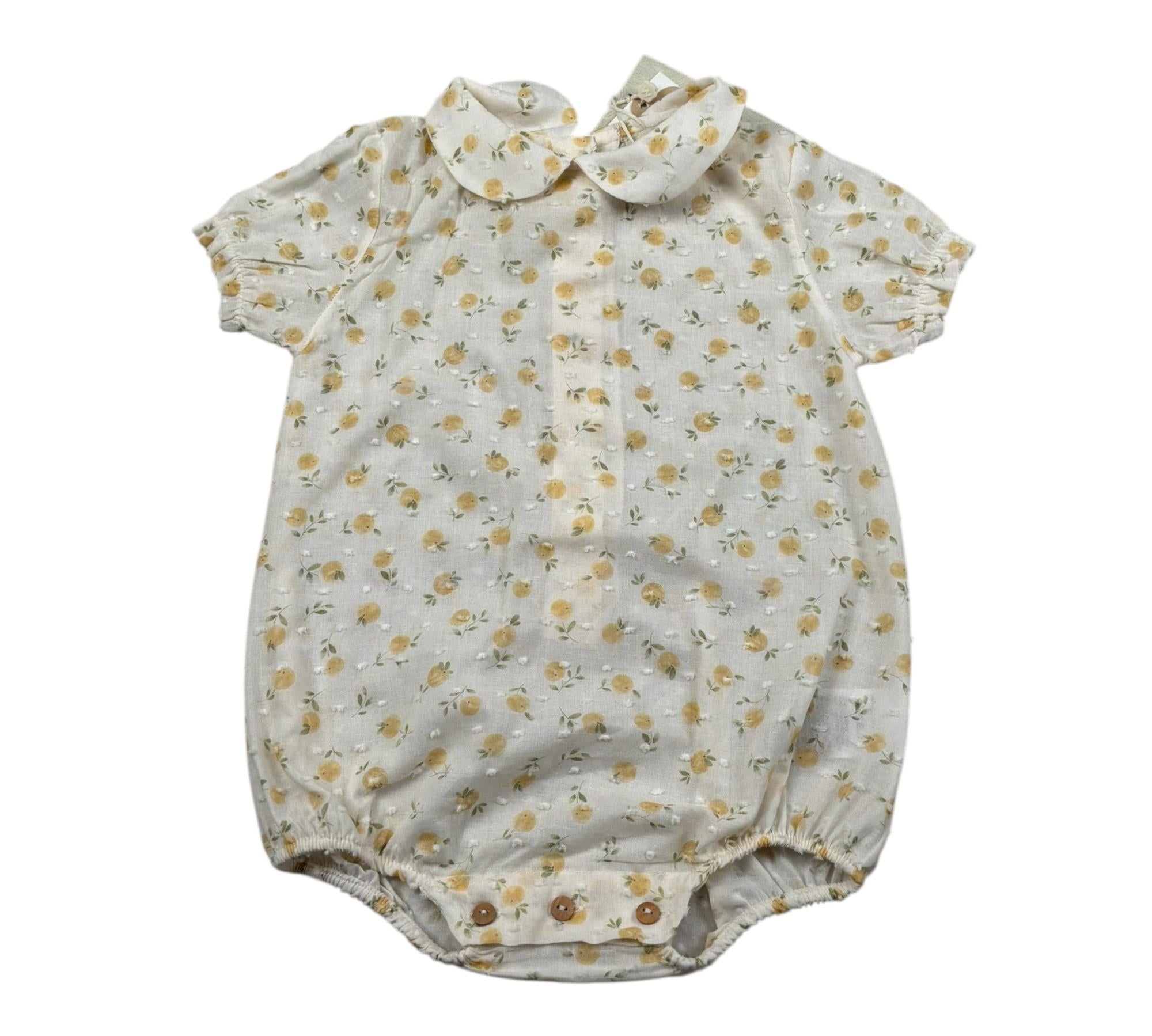 Wedoble Pagliaccetti Tinta Unita con Fantasia Floreale per Neonata V2507716E PANNA WEDOBLE 