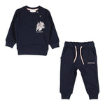 TRUSSARDI completo 2pz felpa-pantalone Blu per Neonata TIA24156CFN BLU TRUSSARDI 