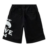 Dsquared2 Bermuda In Denim Tinta Unita con Elastico In Vita per Bambino DQ2130 NERO DSQUARED2 