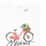 Moschino T-Shirt Girocollo Tinta Unita con Stampa per Neonata MDM03M BIANCO MOSCHINO 