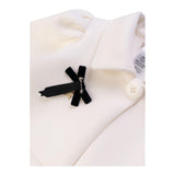 LIU JO giacca tinta unita modello crop con fiocco in contrasto Panna per Bambina KF4139 PANNA LIU JO 