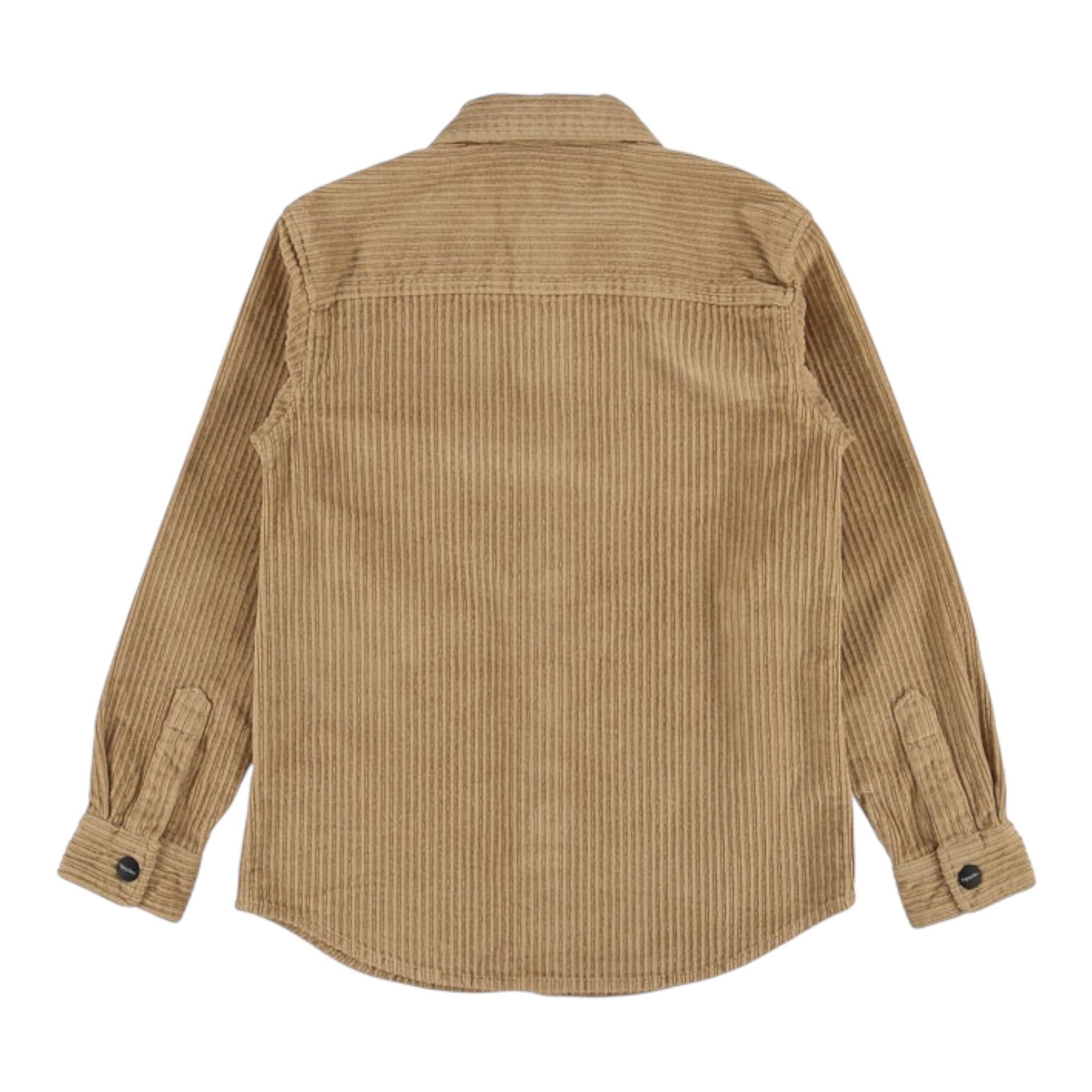 REFRIGUE camicia manica lunga tinta unita in velluto Beige per Bambino RW341 BEIGE REFRIGUE 