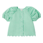 Stella Mccartney Camicia Tinta Unita con Ricami per Bambina TU5A63 VERDE STELLA McCARTNEY 
