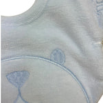 NANAN bavetta tinta unita con stampa in velluto Azzurro per Neonato I24045A AZZURRO NANAN 