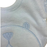 NANAN bavetta tinta unita con stampa in velluto Azzurro per Neonato I24045A AZZURRO NANAN 