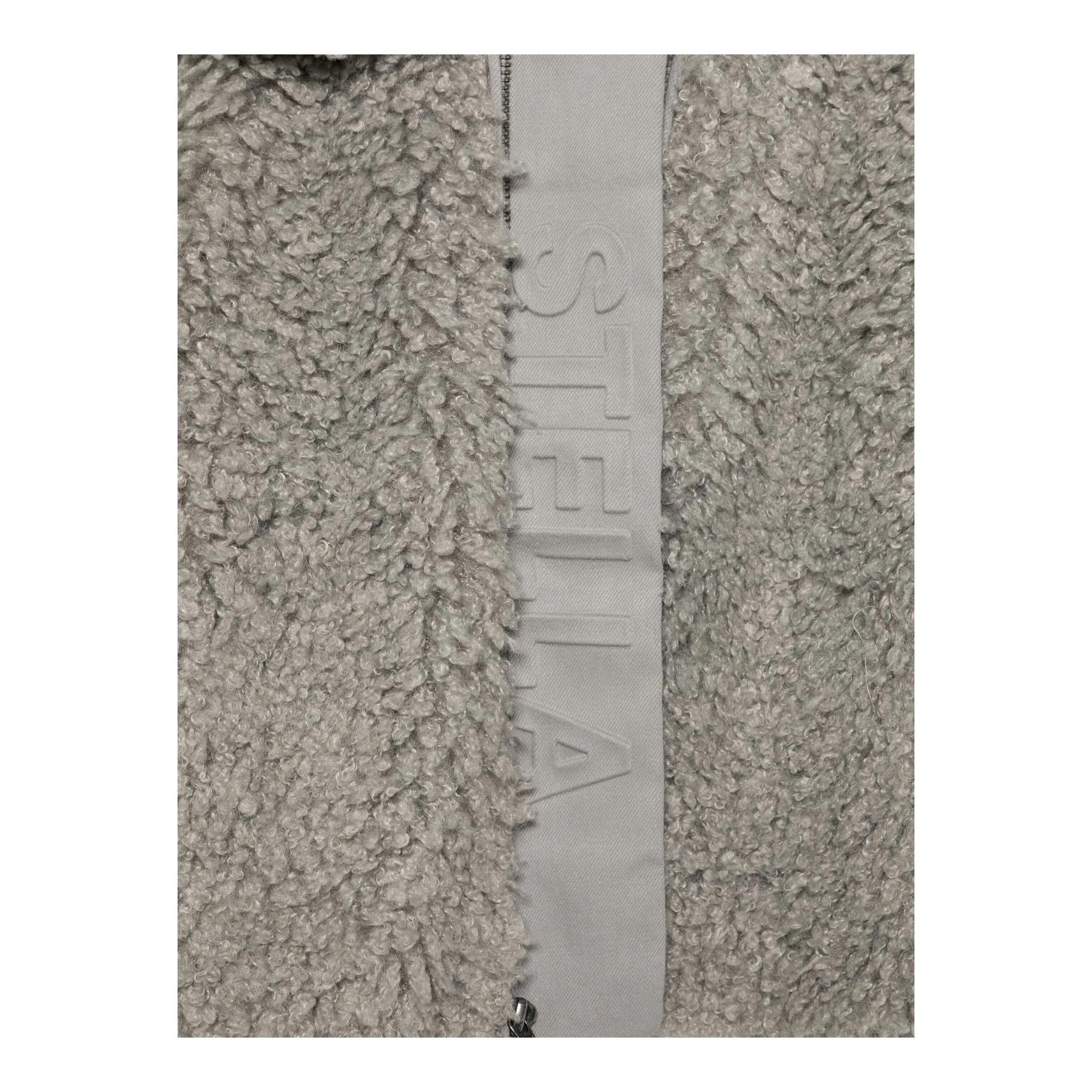 STELLA McCARTNEY pelliccia tinta unita con zip Grigio per Bambina TV2A87 GRIGIO STELLA McCARTNEY 