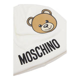 Moschino Cappello Tinta Unita con Stampa per Neonato MUX05A BIANCO MOSCHINO 